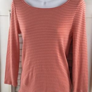 Juicy Couture Striped Knit Top Scoop Back Cotton M